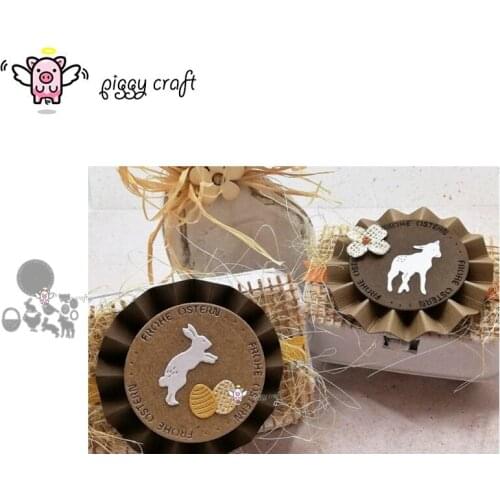 Piggy Craft metal cutting dies cut die mold Easter bunny eggs Scrapbook paper craft knife mould blade punch stencils dies