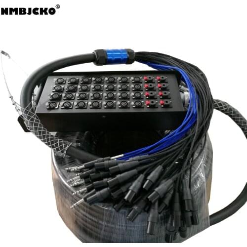 NMBJCKO 100FT 36 Channe audio snake cable with 3 Pin XLR Snake Cable Male to female socket Extension Audio box