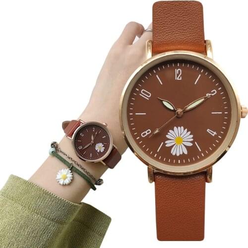 2021 New Womens Watches Simple Vintage Small Watch Leather Strap Casual Sport Clock Dress Wristwatches Women Relogio mujer