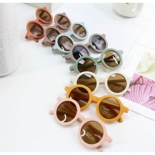 Cute Children Sunglasses Boys Girls Vintage Round Sun Glasses UV glasses Protection Lightweight Glasses for Kids Toddlers