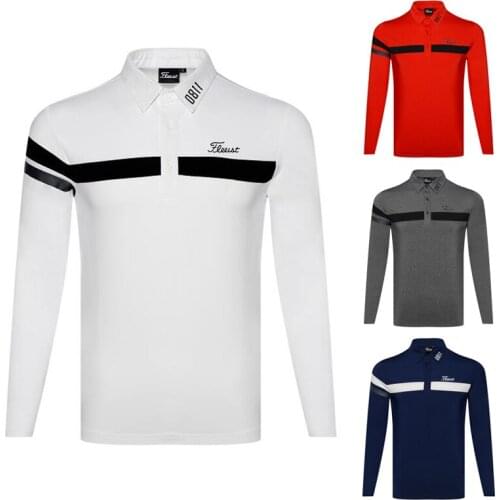Golf clothes mens outdoor sports long sleeved polo shirt Golf breathable T-shirt spring 2020 NEW