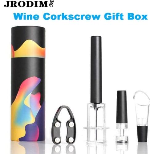 Wine Opener Luxury Red Wine Opener Gifts Box Air Pump Bottle Opener with Vacuum Stopper&Wine Pourer Bar Tools Accessories