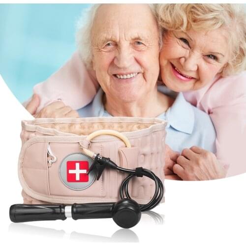 Waist Air Traction Brace Support Belt Spinal Lumbar Relief Belt Backach Physio Release Massager Unisex Home Sports Equipment