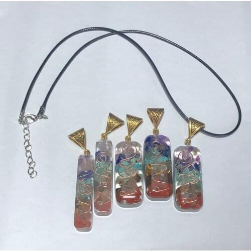 Chakra Pendants Feng Shui Chakra Healing Reiki Crystal Quartz Stone Home Decoration Stone Handicraft Decoration Pendants