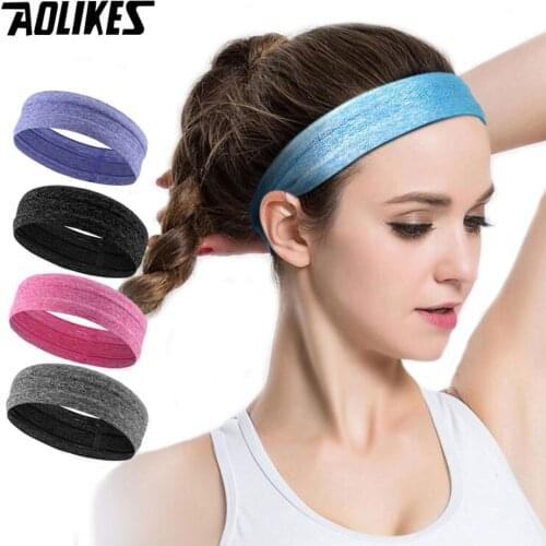 AOLIKES Professional Sweatband Sports Moisture-wicking Non slip Headband unisex breathable band for sports fitness workout