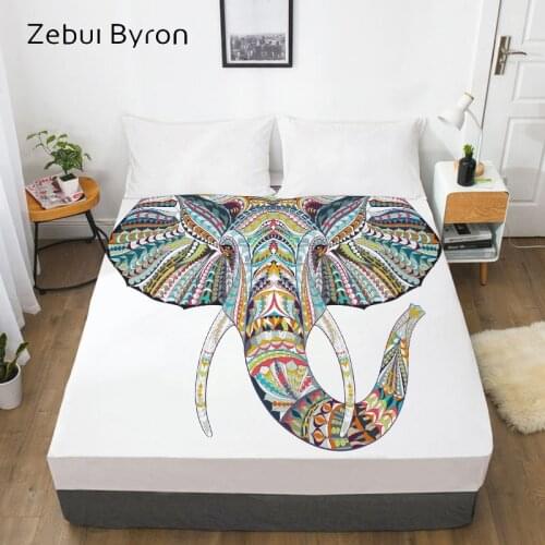 Bohemia Fitted Sheet,Bed Sheet With Elastic Twin/Full/Queen/King/Custom,3D Mattress Cover 135/150/180/160x200,drop shipping