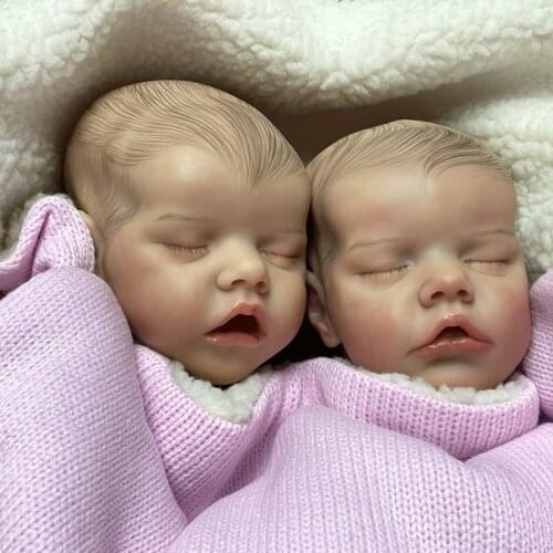 40cm Reborn Baby Doll Twins Sister Sleeping Girl Realistic Reborn Doll Cloth Body Toys for Children Drop Shipping