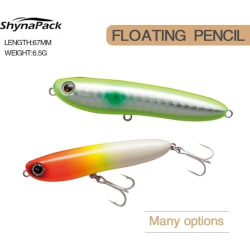 Pencil Fishing Lure67Mm 6.5G jerk Wobblers Popper Splashing Topwater Floating jig Artificial Hard Bait Carp Trolling Sea Fishing