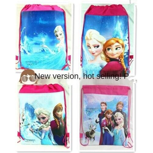 Disney Frozen Elsa Anna Princess Backpack Drawstring Pocket Drawstring Bag Travel Storage Bag Swimming Bag Childrens Gift 20L