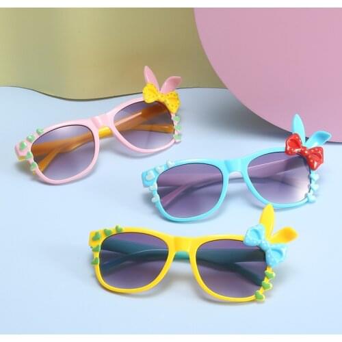Fishing Baby Cute Rabbit Ears Sunglasses Brand Designer Kids Sun Glasses Eyewear Eyeglasses UV400 Goggles for Boys Girls Shades