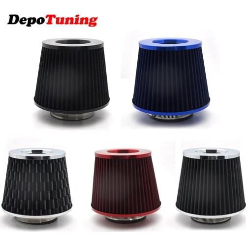 Universal Car Air Filter 76mm 3 Inch High Flow Cold Intake Filter Induction Kit Sport Power Mesh Cone