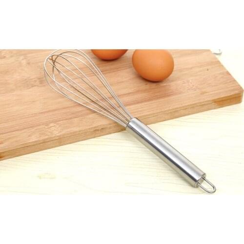 500PCS Enduring Handle Whisk Stainless steel Kitchen Mixer Balloon Egg Beater Tool 10 INCH