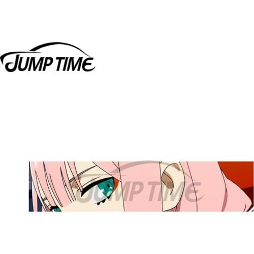 JumpTime 13 x 3cm Zero Two Darling in the Franxx Those Eyes Vinyl Car Stickers Custom Printing Waterproof Decal Window Trunk VAN