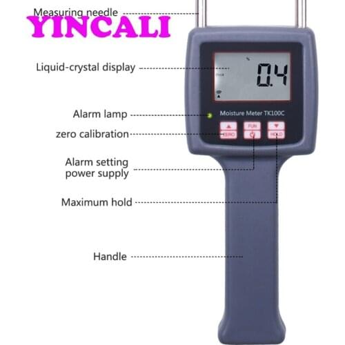 High Accuracy TK100C Cotton Moisture Meter Effectively Measure the Moisture Content of Cotton,Seed-cotton and Lint 4 digital LCD