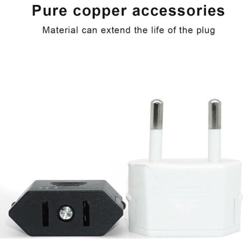 1pcs Power Plug Adapter US To EU Euro Europe Plug Power Plug Converter Travel Smart plug Free shipping to Brazil