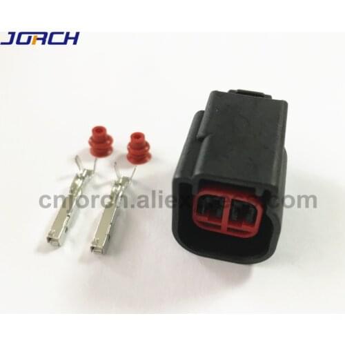10 Set Delphi 2 Pin Female EV6 Fuel Injector Electrical Connector Plug