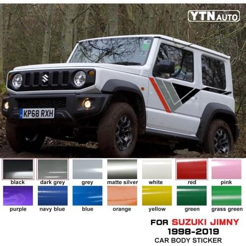 Car Decals 2 Pcs 4x4 Side Body Side Door Triangular, Rectangular 3 Color Combinations Graphic Vinyls Custom Fit for Suzuki Jimny