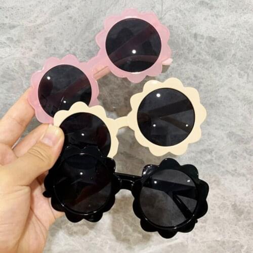 2021 Flower Sunglasses Vintage Kids Girls Sun Glasses Round UV400 Sunglasses Children Boys Party Oculos De Sol Eyewear New