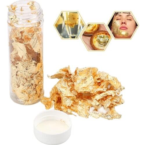 2g Imitation Gold Foil Art Craft Paper Cake Decorating Supplies Gold Foil Leaf For Cooking Dessert Cake Ice Cream Decoration
