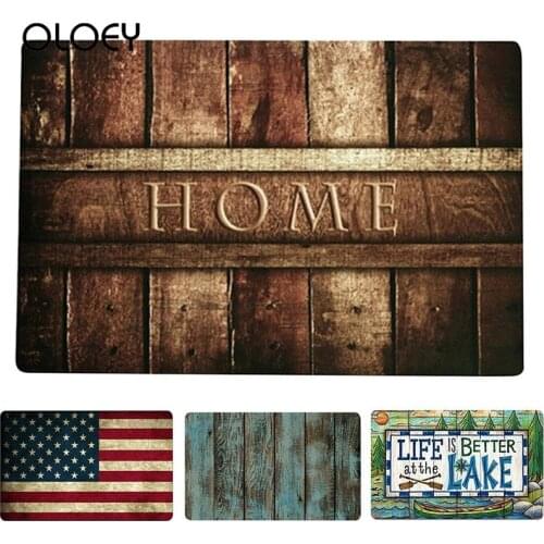 40 * 60cm Welcome Print Door Mat Goose Down Non-slip Carpet Kitchen Living Room Floor Mat Home Bedroom Decorative Floor Mat