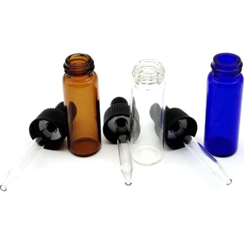 5pcs Mini 4ml Colorful Glass Dropper Bottle with Pure Glass Dropper Perfume Sample Tubes Essential Oil Vial