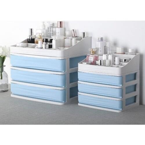 5 Layers Desktop Cosmetic Storage Box Drawer Sundries Jewelry Organizer Case Nail Polish Makeup Container Home Office Organizer