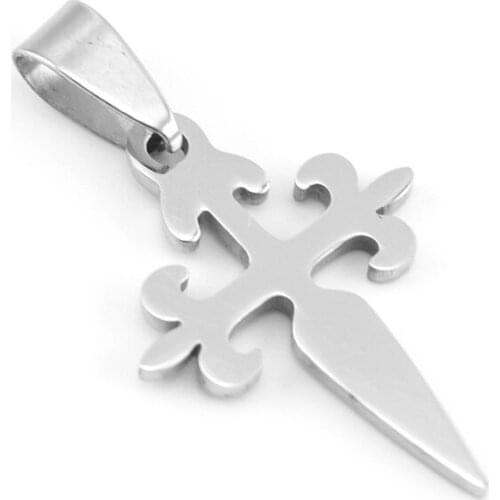 50pcs spear , lance , pike diy jewelry Pendant double sides polished small Necklace Pendant for women stainless steel wholesale