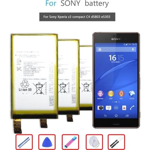 For Sony 2600mAh LIS1561ERPC Battery For Sony Xperia Z3 Compact Z3c mini D5803 D5833 For Sony C4 E5303 E5333 E5363 E5306 Bateria