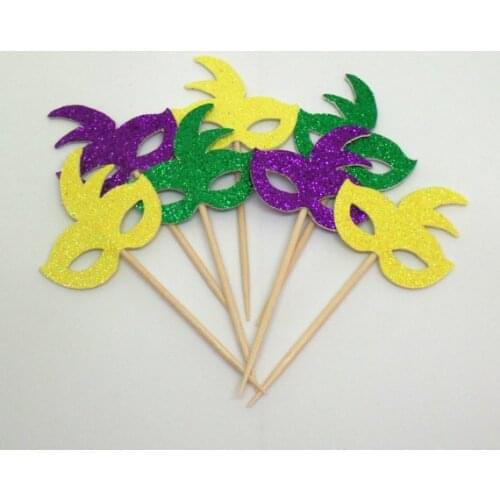 Glitter Turkey Thanksgiving Cupcake Toppers birthday baby shower baptism wedding food toothpicks