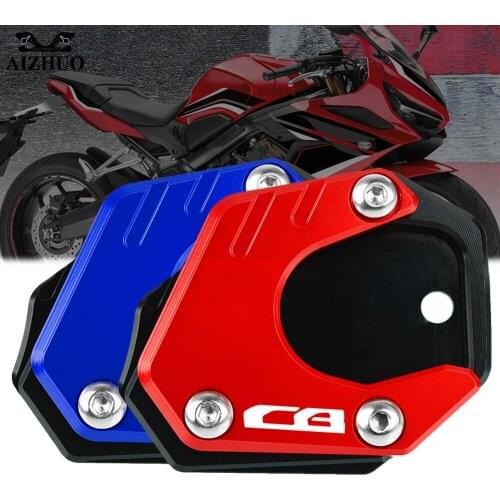CB Logo Motorcycle CNC Foot Side Stand Extension Pad Support Plate FOR HONDA CB650R CB500F CB500X CB125R CB300R CB400X 2021 2020