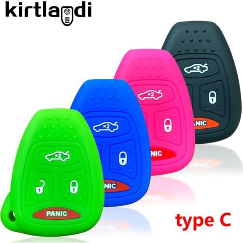 Fob Key Case for Jeep Compass Patriot Cherokee for Chrysler Voyager PT Cruiser 300C Pacifica for Dodge Caliber Avenger Key Cover