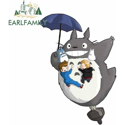 EARLFAMILY 13cm x 9.3cm For Totoro Car Stickers DIY Bumper Decal Waterproof Scratch-Proof Vinyl Material Decals Decoration