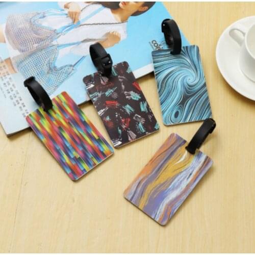 Geometric Silica Gel Suitcase Luggage Tags ID Address Holder Boarding Tag Travel Accessories