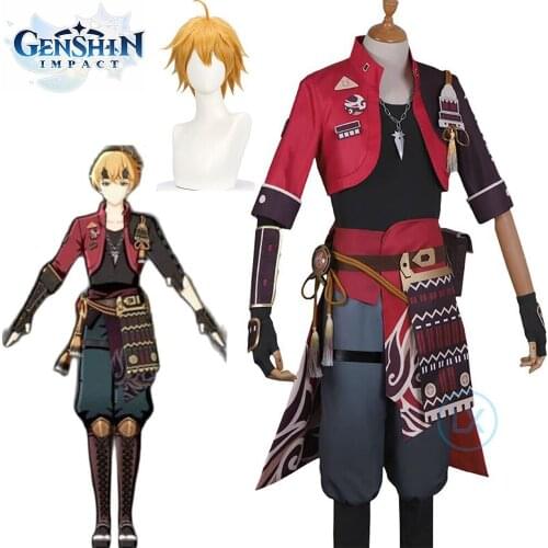 Game Genshin Impact Tohma Cosplay Costume Tohma Cosplay Genshin Impact Costume for Man Halloween Cosplay Full Set Gifts