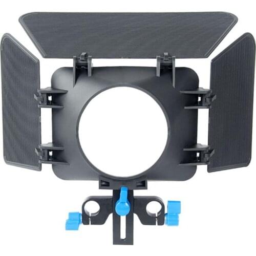 M1 Matte Box Camera Shade for 15mm Rail Rod Follow Focus Rig Cage Camera Matte Box Lens Hood Follow Focus