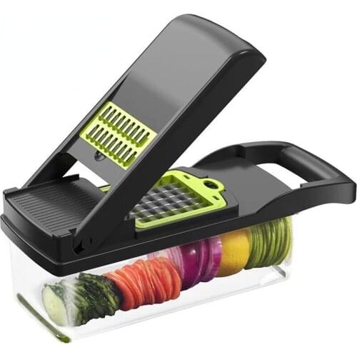 Multifunctional Vegetable Cutter Fruit Slicer Grater Shredders Drain Basket Slicers 8 In 1 Gadgets Kitchen Accessories Items