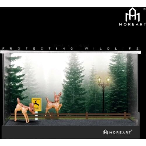 MoreArt 1:64 Misty Forest Lamplight Version Assembly Model