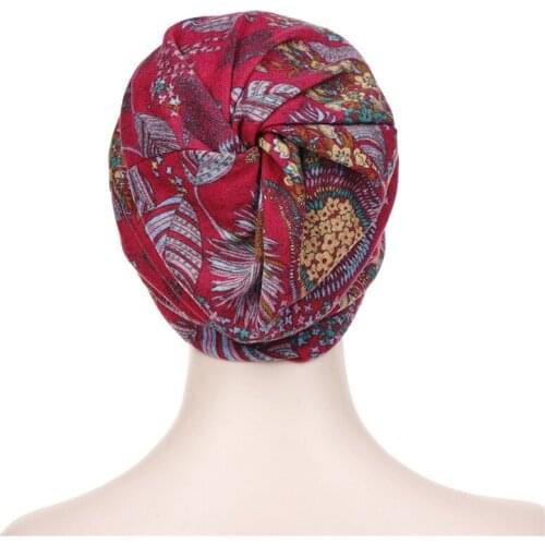 Fashion Wide Brim Sun Hat Cotton Hat Hijab Turban Head Wrap Hair Loss Chemo Cap Headscarf Wraps Cover Visor Cap For Women New