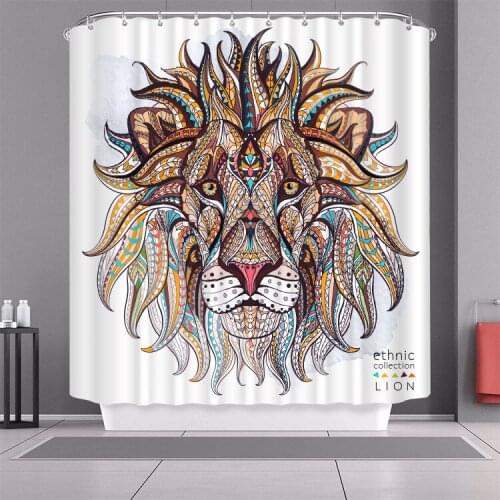Cute Animals 3D Print Bathroom Set With Shower Curtain Cat Tigher Waterproof Hook Bath Cartoon Kids African Funny Rugs Mats Gift