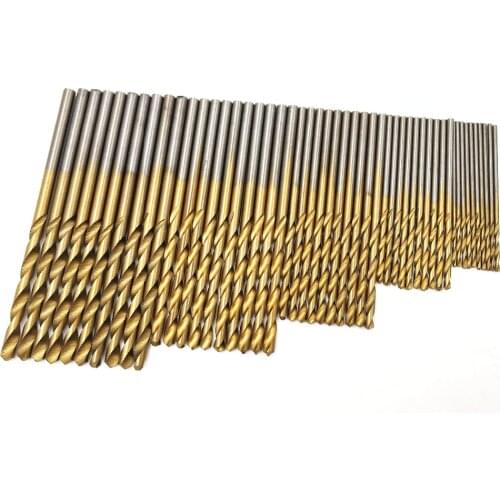 GOXAWEE Twist Drill Bit Set Saw Set 1/1.5/2/2.5/3mm HSS High Steel Titanium Coated Drill Woodworking Wood Tool For dremel Tools