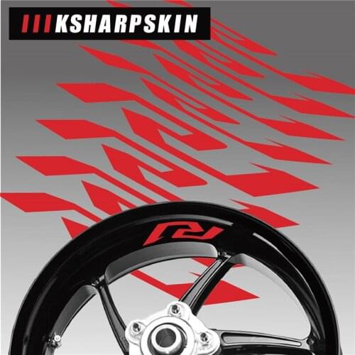 Motorcycle Wheel Hub Tire Stickers moto Inner Rim Accessories Decorative reflecative logo Decal For YAMAHA R1 Sign