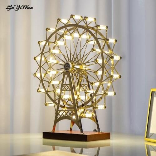 Nordic personality Ferris wheel table lamp creative home decoration decoration living room bedroom bedside table 3D table lamp