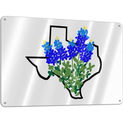Texas State Bluebonnet I Love Old Design Tin Signs Vintage Metal Tin Signs for Wall Art Decor for Home 20 X 30 cm