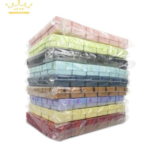 Wholesale 240pcs Assorted Colors Jewelry Display Box Ring Box Earrings 4*4*3cm Packaging Gift Box Free Shipping