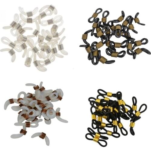 25pcs Eyeglass Holders Chain Strap Reading Glasses Holder Rubber Loop Ends Findings 20mm