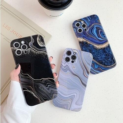Moskado Luxury Marble Phone Case For iPhone 12 Pro Max 11 Pro Max X XR XS Max 7 8 Plus SE 2020 Shockproof Soft IMD Back Cover