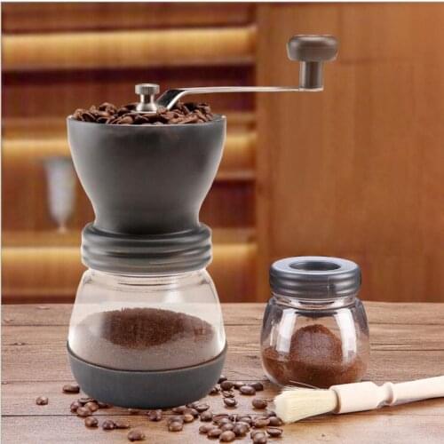 Manual Ceramic Coffee Grinder Washable Ceramic Core Stainless Steel Home Kitchen Mini Manual Hand Coffee Grinder