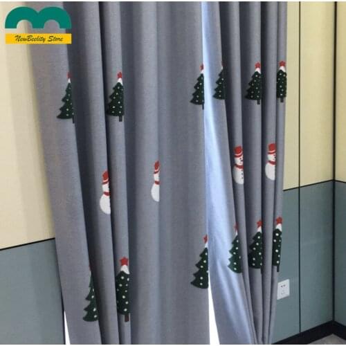 Cartoon Cute Duck Embroidered Curtains for Childrens Room Christmas Curtains for Living Dining Room Bedroom Kids Drapes