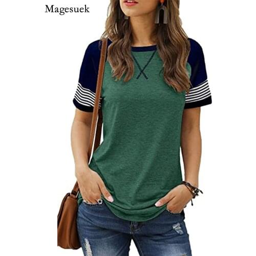 Summer Short Sleeve Pleated Blouse Women Korean New Puff Sleeve Simple O Neck Shirt Fashion Loose Casual Top Blusas Mujer 13752