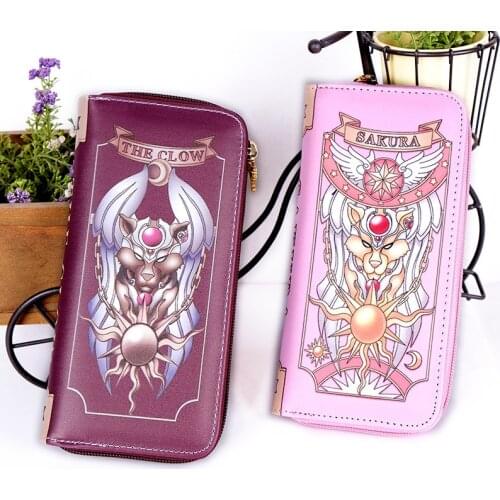 1 pcs Anime Cardcaptor Sakura Clow Card cosplay prop wallet Model KINOMOTO SAKURA Card captor Sakura Cards Tarot coin purse Gift